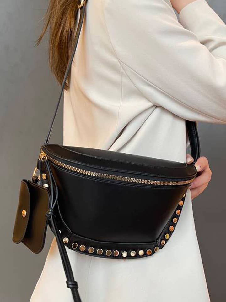 ....1110 Gizelle Duo Studded Bum Bag & Wallet SI-29043 for wholesale by 42POPS