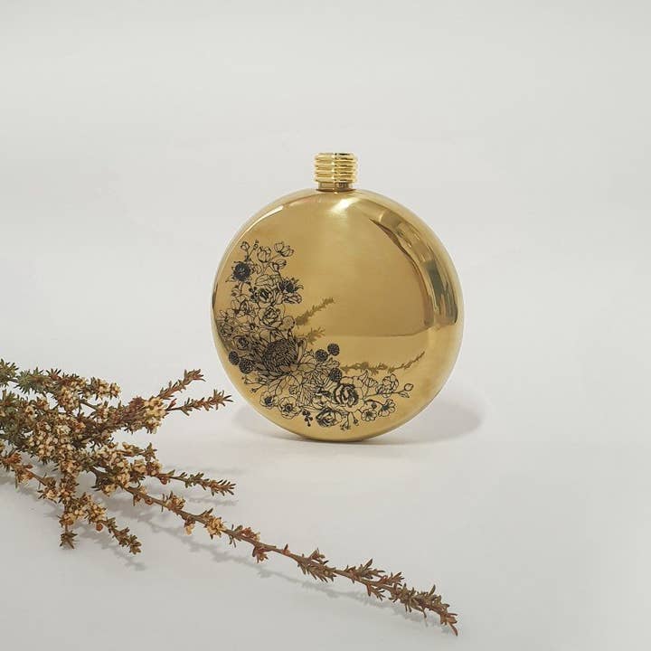 CLINQ - Wholesale Flask - Floral Hip Flask