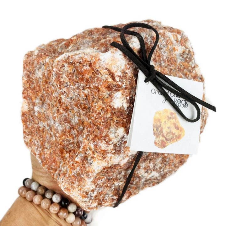 Crystal Orchid Calcite Chunk Super Size Rough Orange for wholesale by Rock Paradise