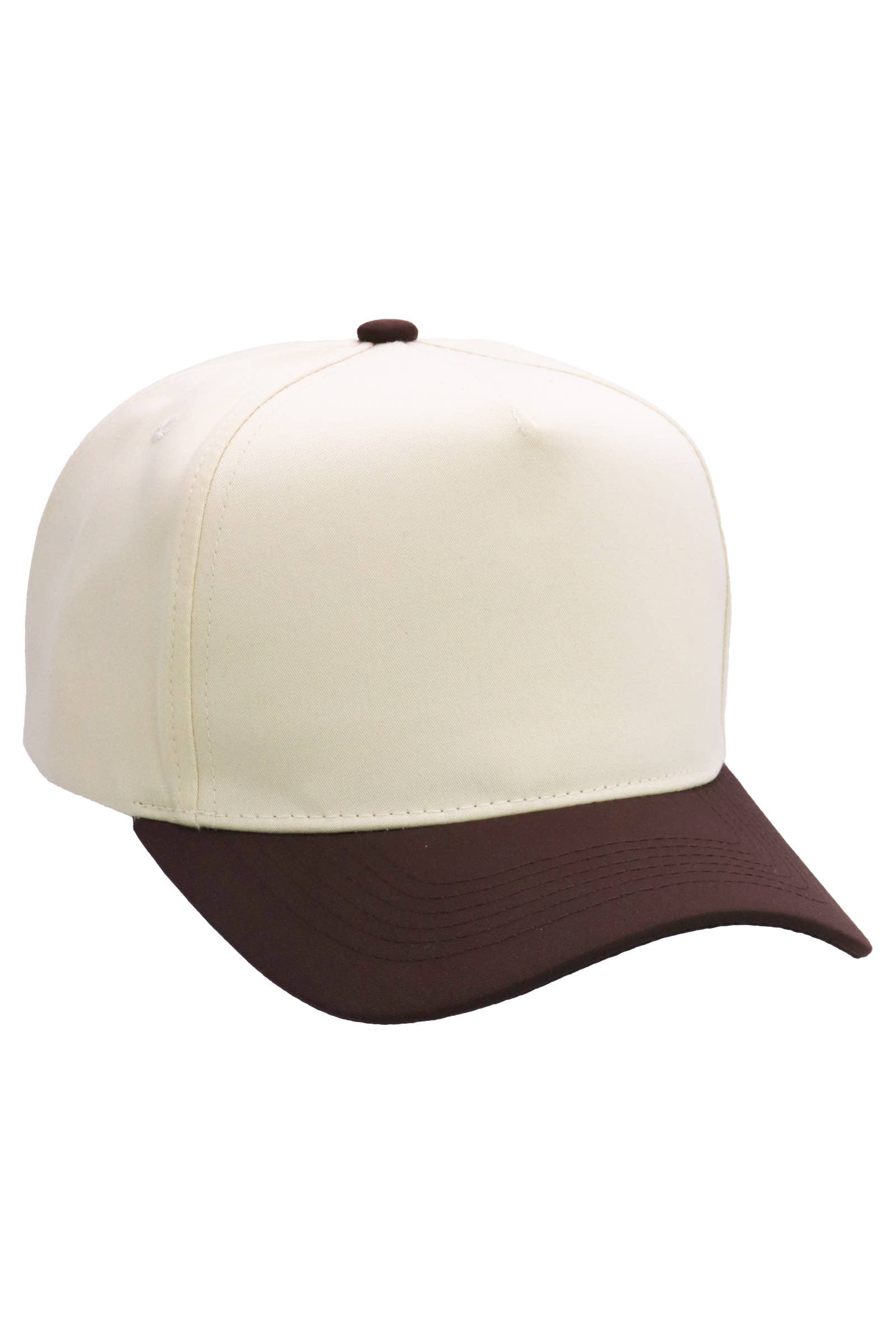 Cap Zone - Wholesale Baseball Cap - Unisex - Two Tone Beige Upper Five Panel Baseball Cap12