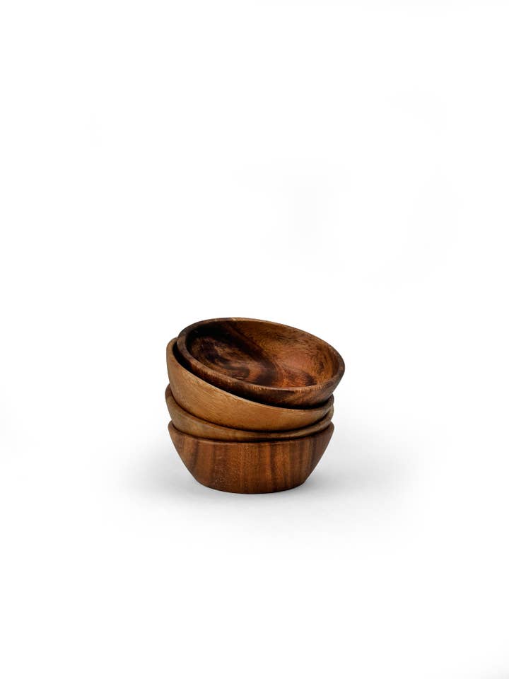 Cuenco de madera, cuenco de madera para velas, tamaño XS para venta al por mayor de Baroy