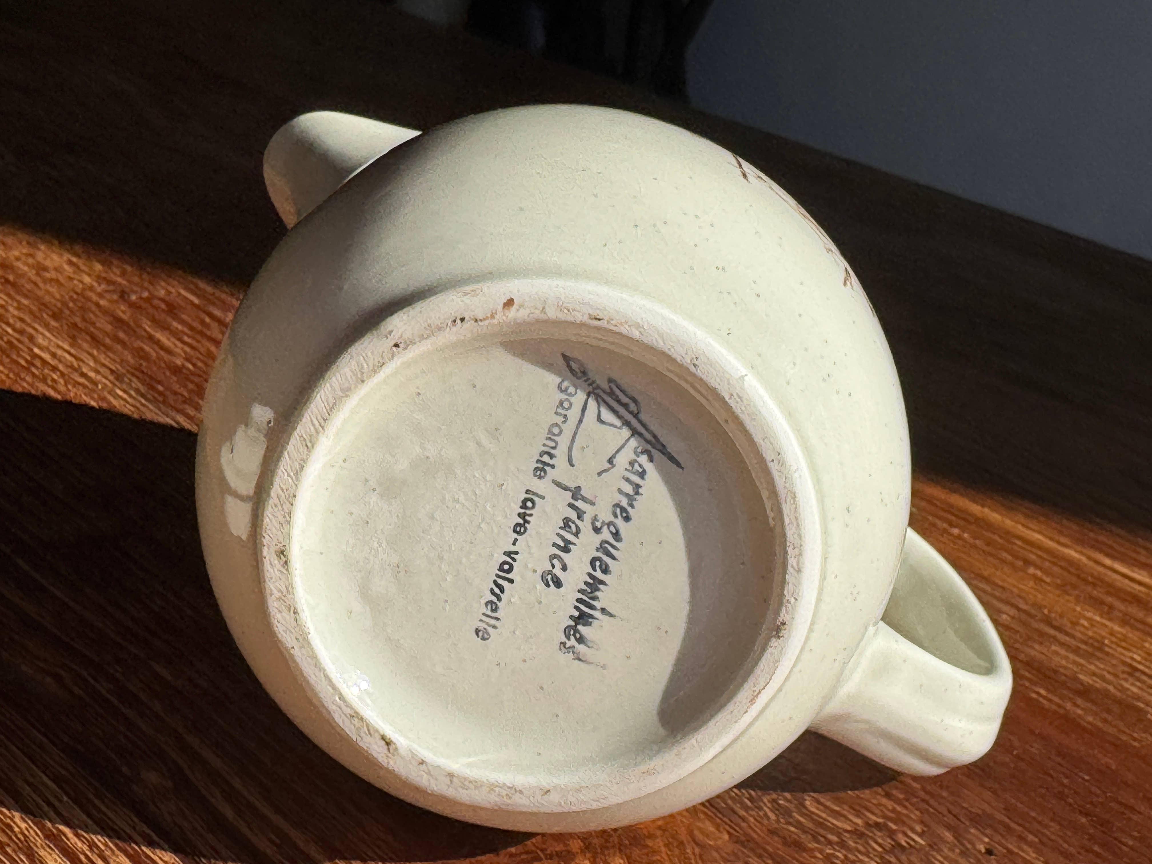 Office Objets - Wholesale Tea Pot - Sarreguemines teapot with thistle patterns H206