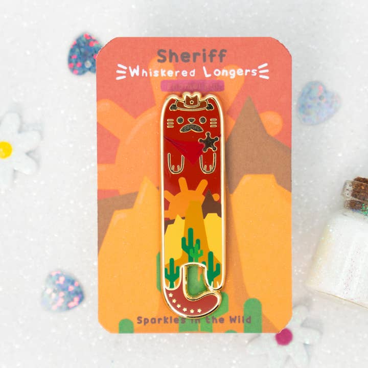 Sheriff Cat-pins från Whiskered Longers-kollektionen för wholesale av Sparkles in the Wild