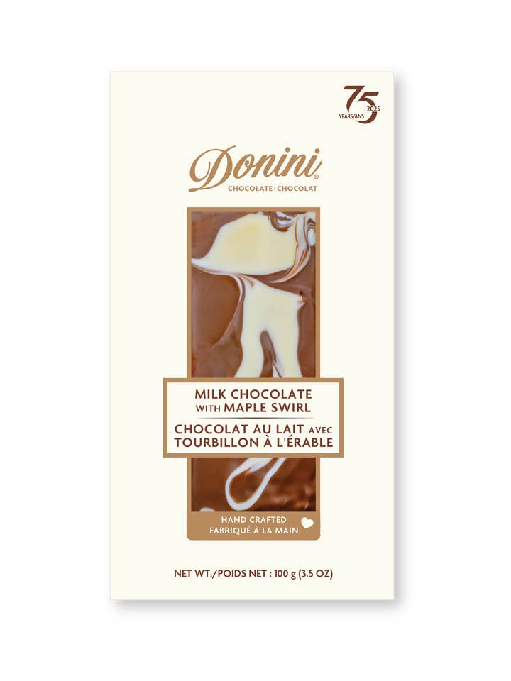 Donini Milk Chocolate Maple Swirl for wholesale by Saxon/Donini Chocolates
