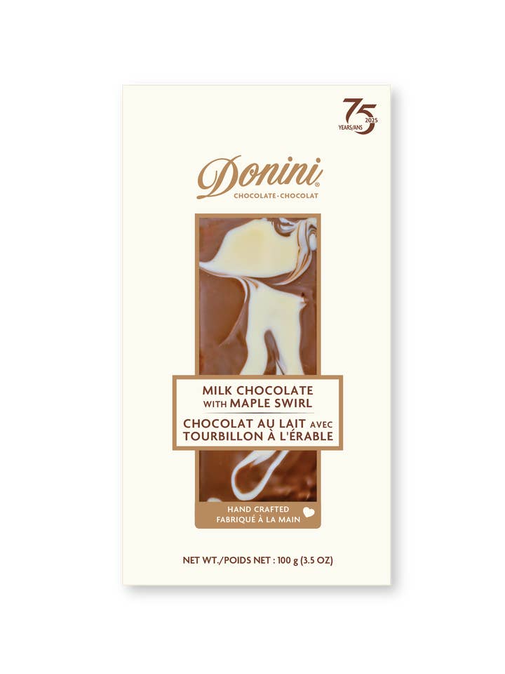 Donini Milk Chocolate Maple Swirl for wholesale by Saxon/Donini Chocolates