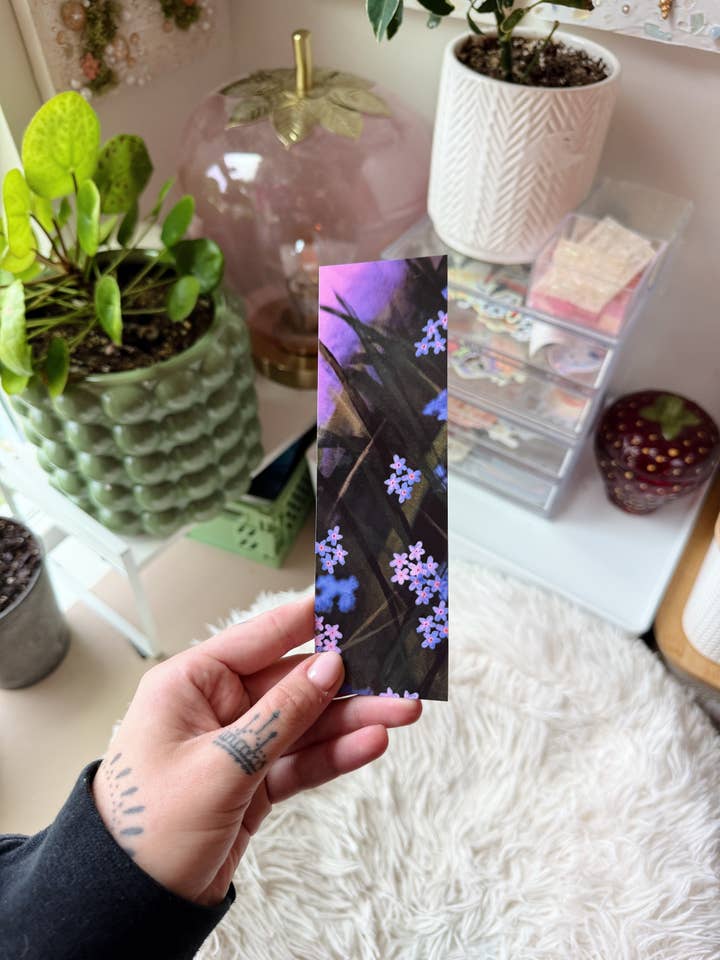 Forget-Me-Not Floral Bookmark for wholesale by Jess Harris Art