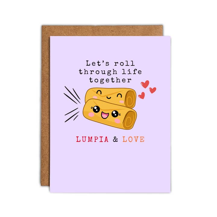 Cute Love Card Filipino Food Greeting Cards Lumpia for wholesale by Paper Picture Mama