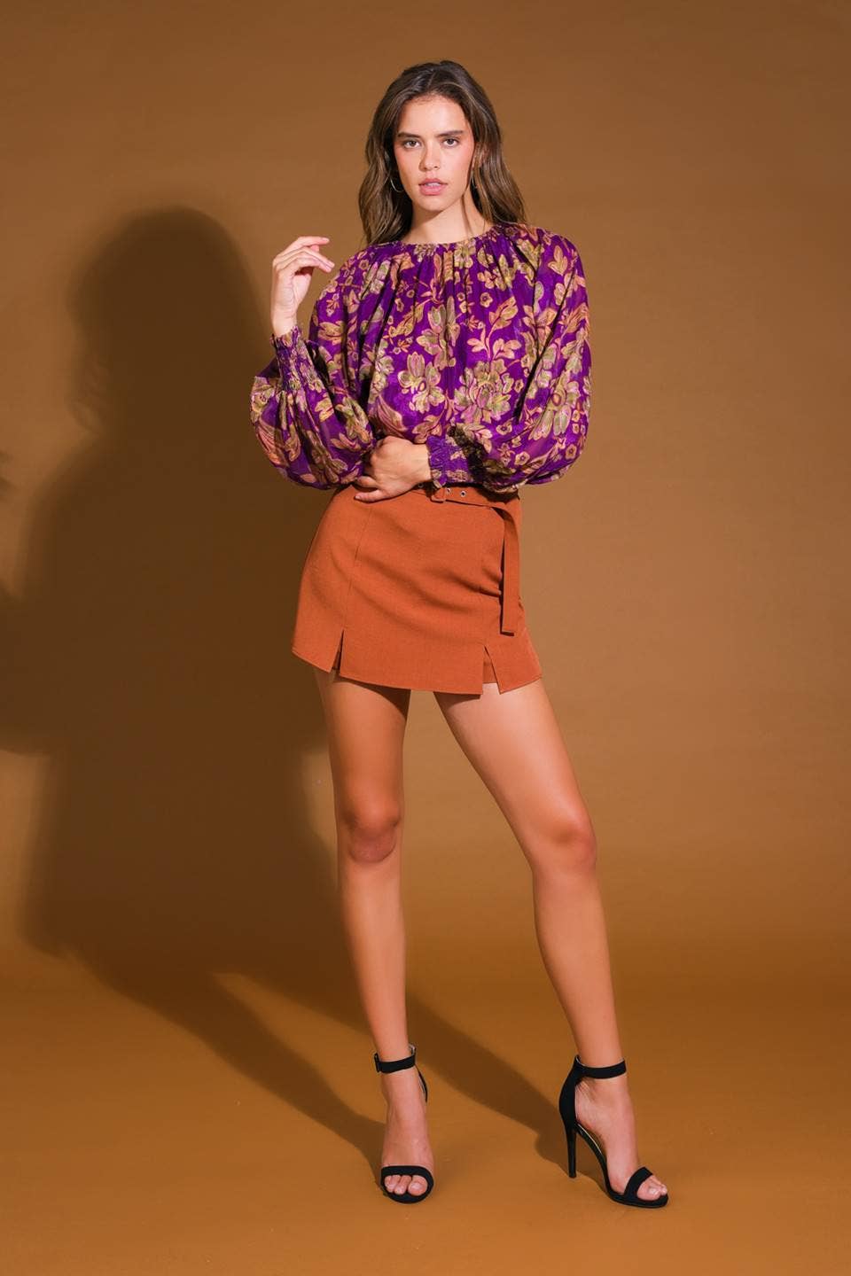 Viola Top in tessuto stampato - IT13280 in vendita all'ingrosso su Faire3