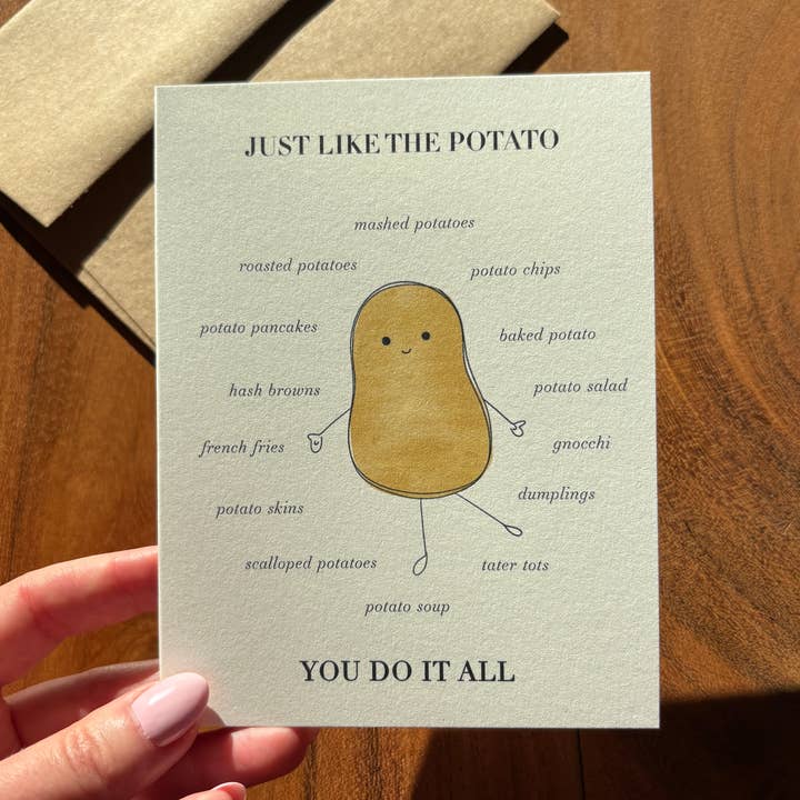Dancing Potato Card — You Do it All for wholesale by Hello Friend Paper Co.