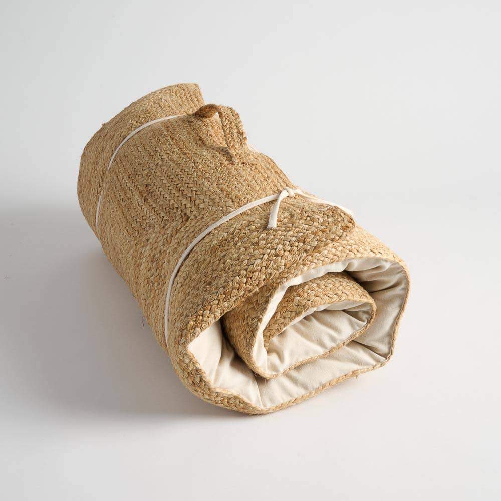 Jute Ivory Cotton Beach Mat for wholesale on Faire5