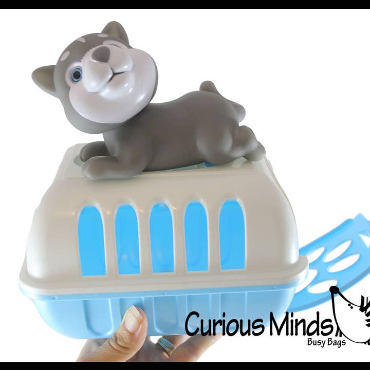 1 Large Husky Dog Cute Toy Pet in Animal Carrier - Pretend P and other Purchase Wholesale huski. Free Returns & Net 60 Terms on Faire trending on Faire.