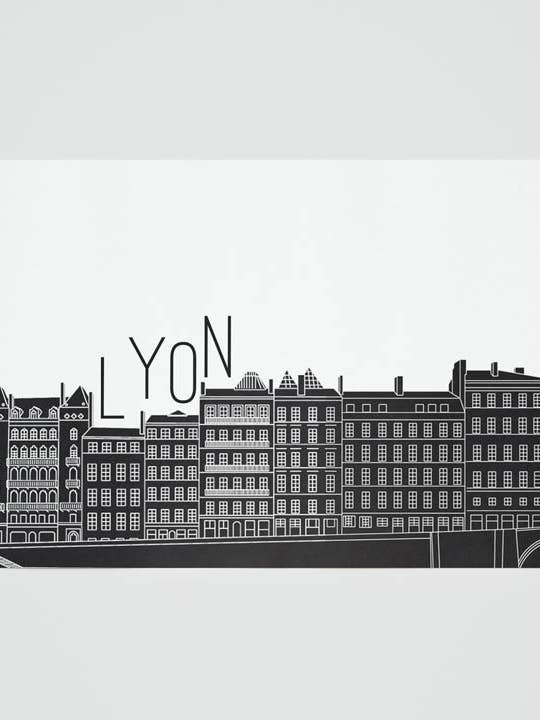 Affiche Quais de Saône - Lyon pour la vente par Zébu