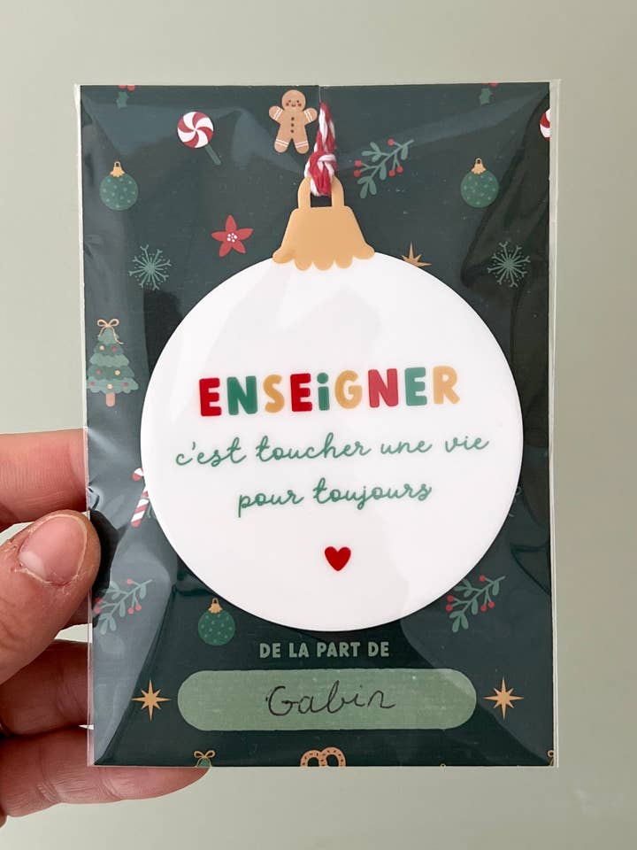 Christmas ornament quote, teacher gift for wholesale by Print Your Love