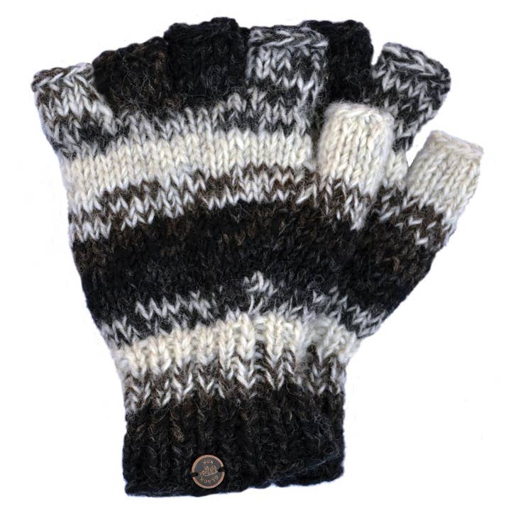 Black Yak Ltd - Venta al por mayor Guantes - Unisex - Guantes sin Dedos - Pura Lana - Comercio Justo