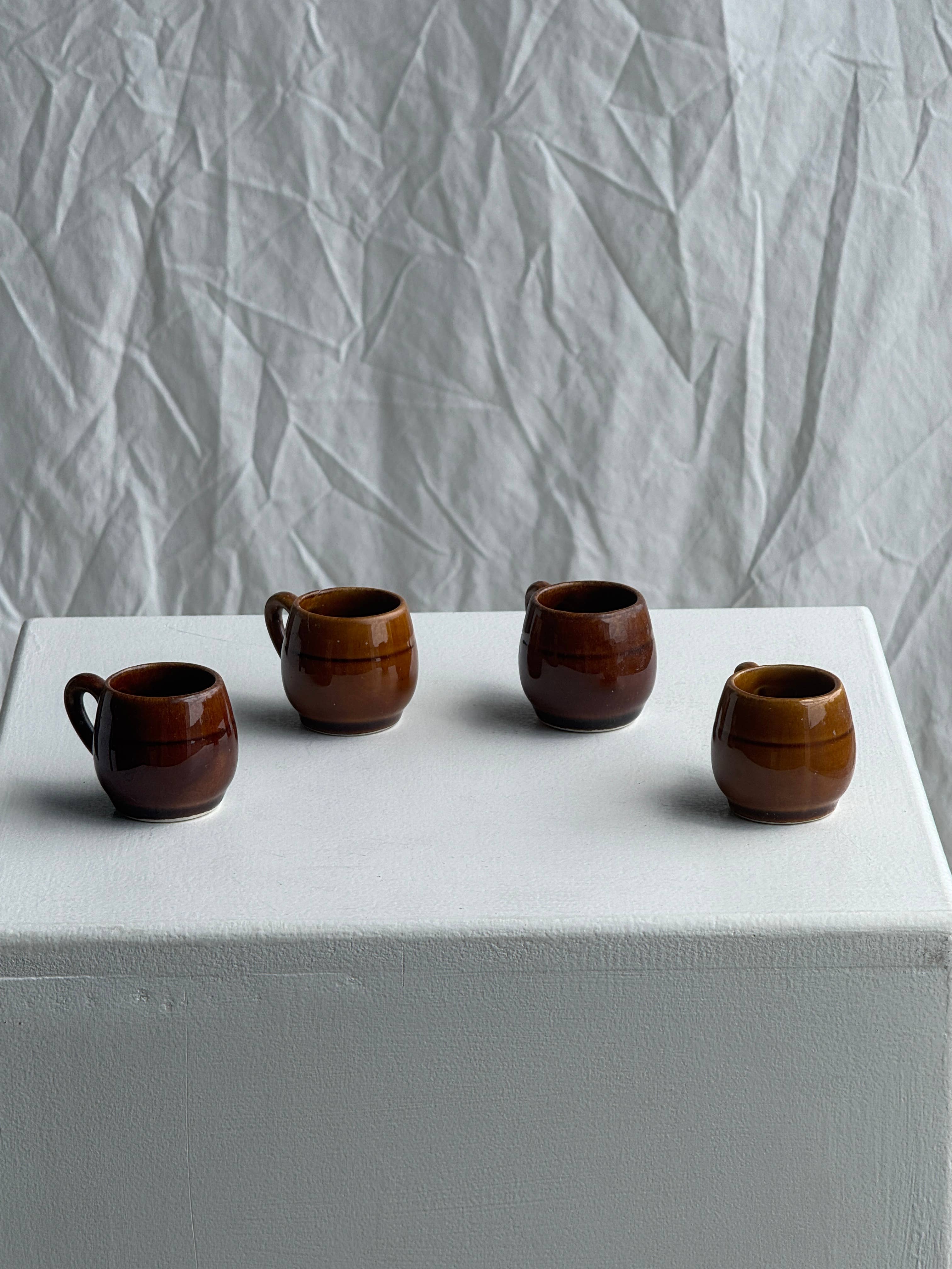 Office Objets – wholesale Coffee mug – Set of 4 mini glazed ceramic cups0