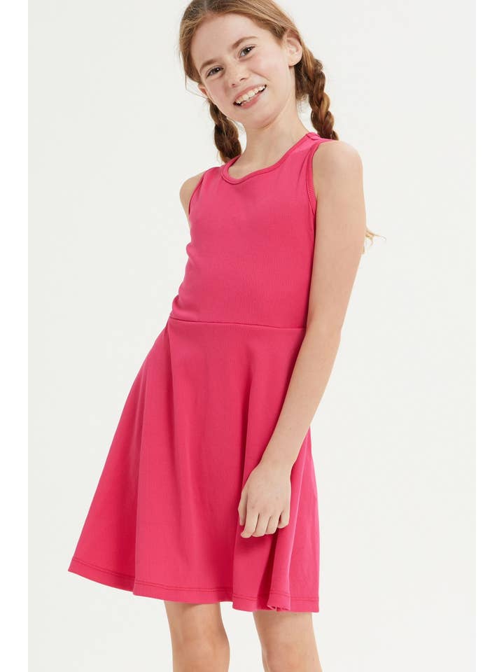 Good Girl - Vendita all'ingrosso Vestito - Bambini - Abito aderente e svasato senza maniche con scollo sul retro