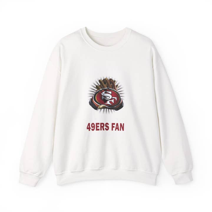 Customizable 49ers Fan Crewneck Sweatshirt | Football Team Logo Pullover for wholesale by Le Paperie Co