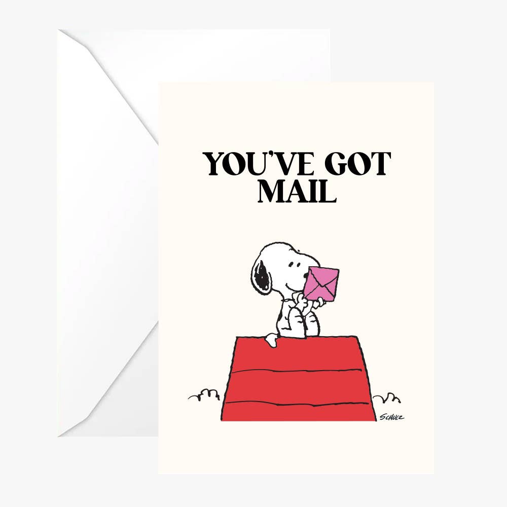 Titlee - Wholesale Everyday Greeting Card - Double Snoopy "Mail" card w/ white envelope0