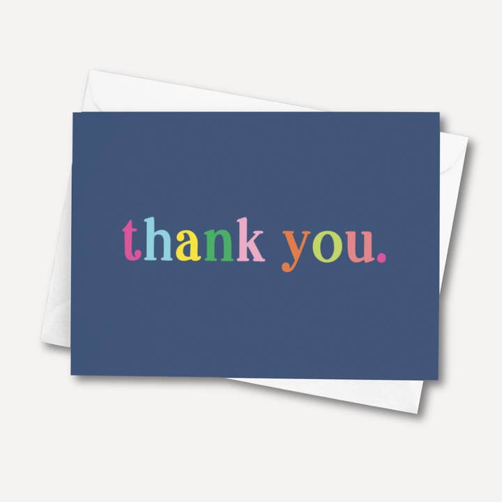 Colorful Thank You Folded Note Cards | Set of 10 for wholesale by Note Worthy Paper Place