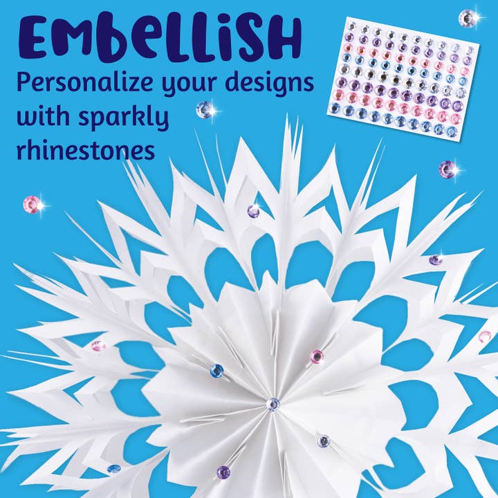 Faber-Castell / Creativity for Kids - Wholesale DIY Craft Kit - Kids - Make Your Own Cutout Paper Snowflake Ornaments Kit for Kids