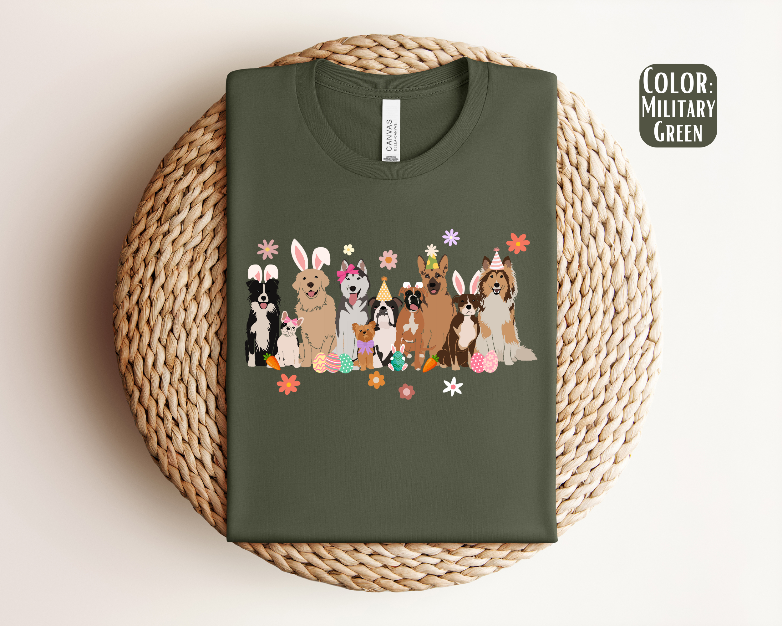 The Shirt Company - Vente T-shirt à imprimés – femme - T-shirt de Pâques pour chiens - T-shirt de Pâques pour chien3