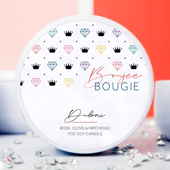 Dubai | Rosa, cravo e patchouli | Vela de cera de soja por atacado de Boujee Bougie