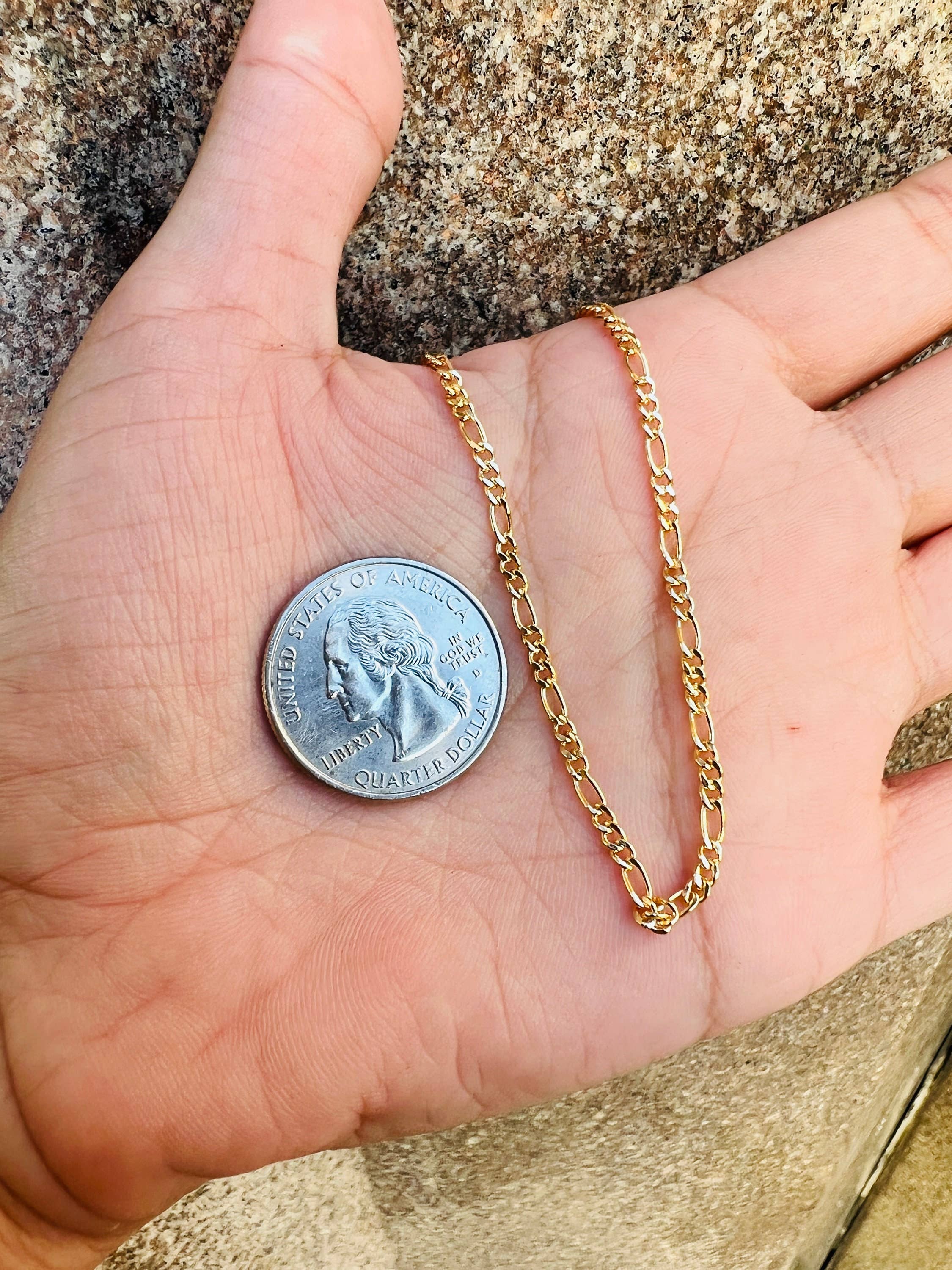 The Bead Bazaar - Wholesale Link & Chain Necklace - 10-18K Gold Filled Figaro Chains, Wholesale Gold Filled Figa4