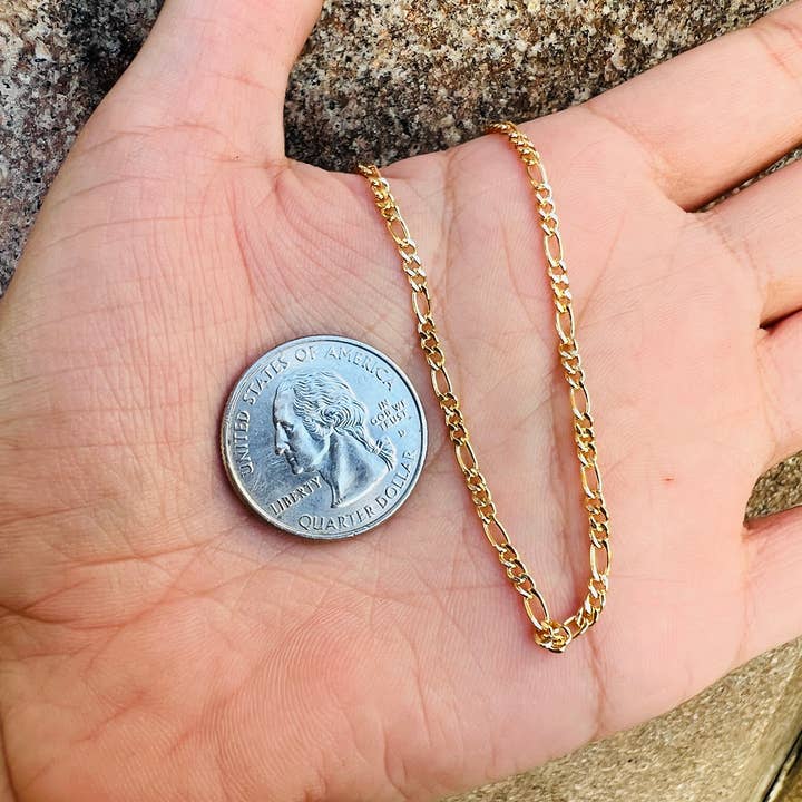 The Bead Bazaar - Wholesale Link & Chain Necklace - 10-18K Gold Filled Figaro Chains, Wholesale Gold Filled Figa4