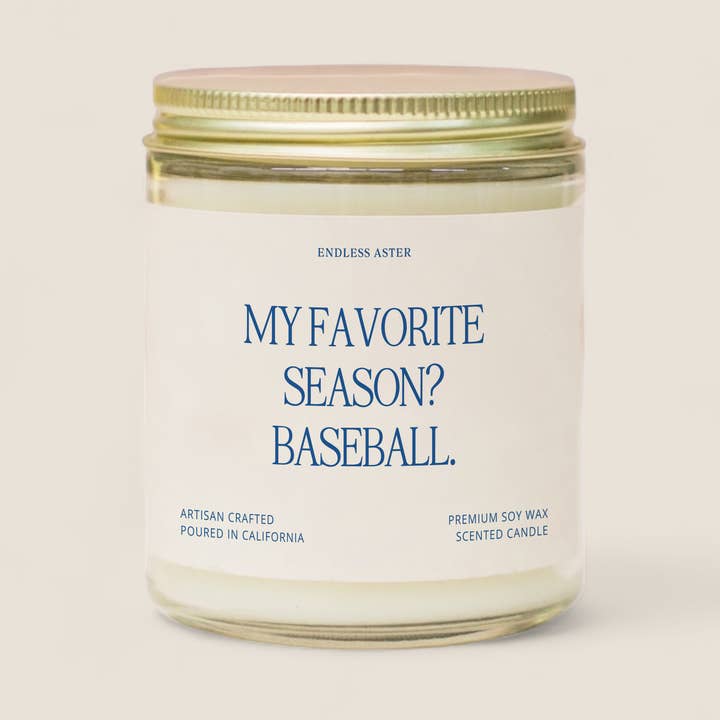 Min yndlingssæson? Baseball - 8, 16 oz sojalys, spildag for engroshandel hos Endless Aster