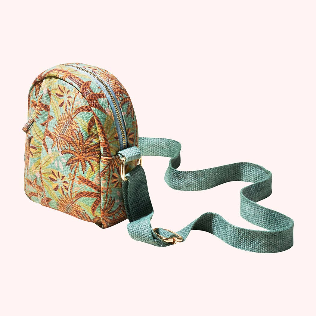 Blue Canvas Out and About Bag - Patterned Palms for wholesale on Faire0