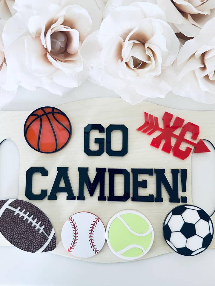 Utbytbar sportskylt | Anpassat namn, laganda-dekor för wholesale av Marden S Design