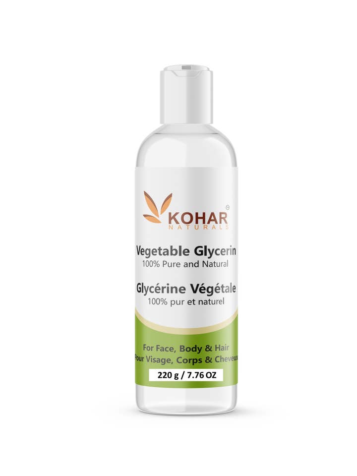 100% ren naturlig USP-klassad vegetabilisk glycerin. 220 g för wholesale av KOHAR NATURALS