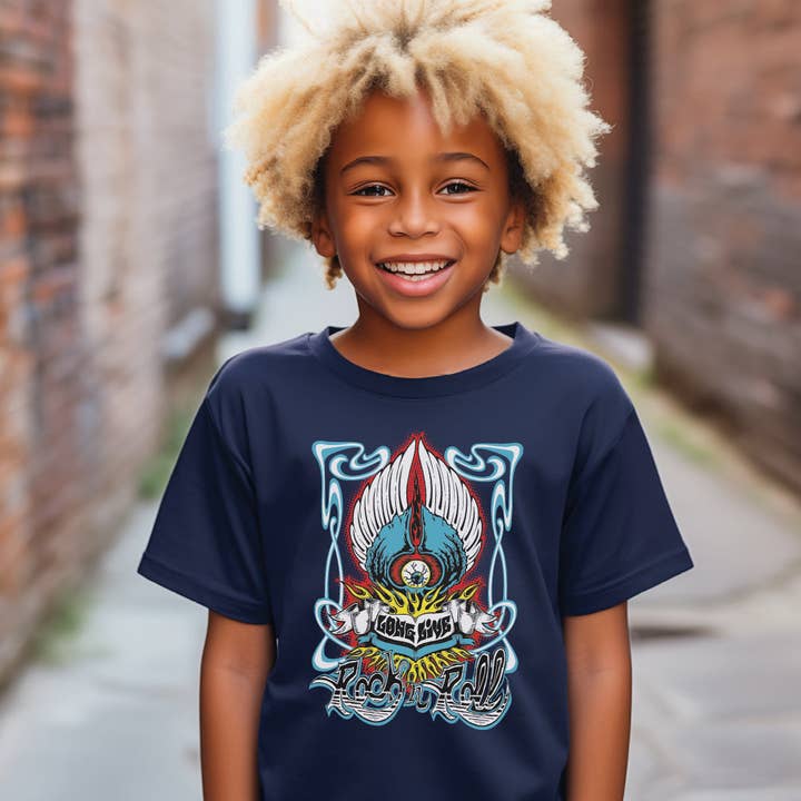 Rock n Roll - Toddler's Fine Jersey Tee for wholesale by Ragtop Kids