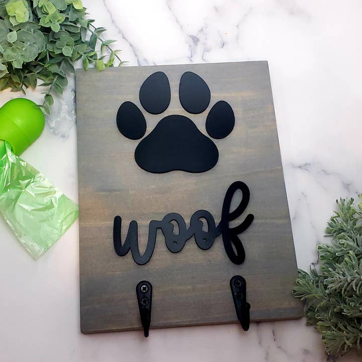 Rosie and Vi - Wholesale Sign - Custom Dog Leash Holder | Dog Lover Gift | Dog Sign | Person