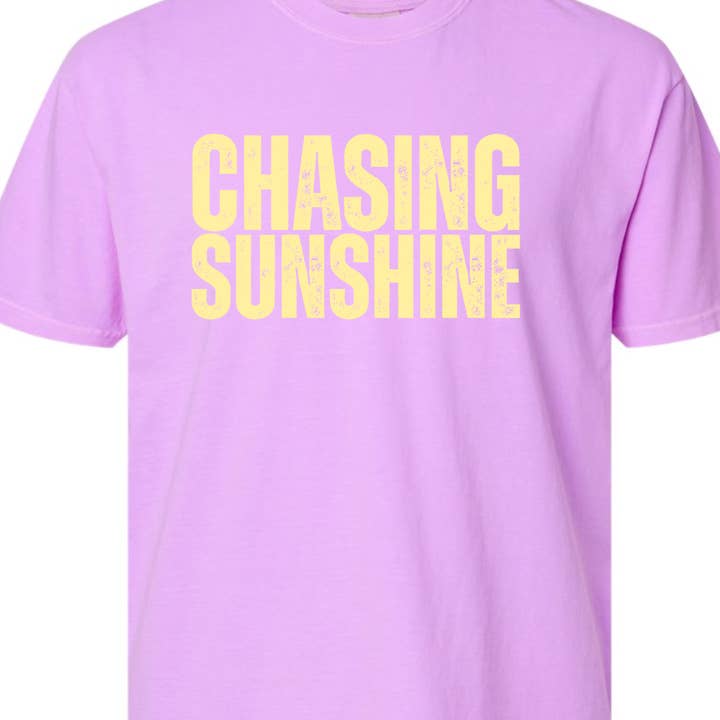 Kiki's Boutique - Wholesale Screen Printed T-Shirt - Women's - Chasing Sunshine Comfort Color Tee 5