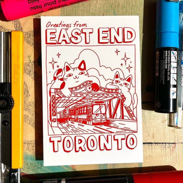 Hilsner fra East End Toronto Postkort for engroshandel hos Secret Planet