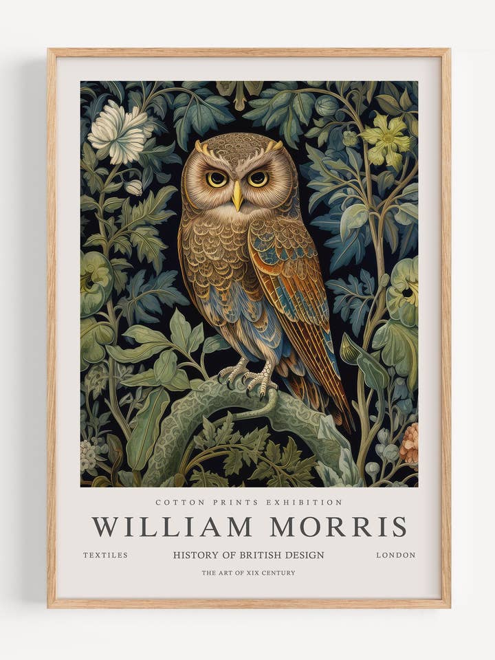 William Morris Eule I53-31 für den Großhandel von Peardrop Prints