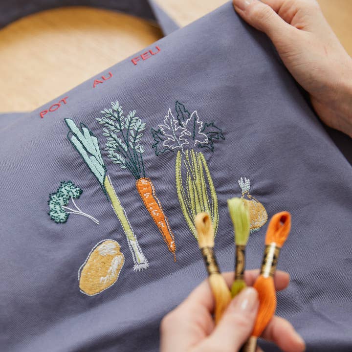The DMC Group – wholesale Embroidery/cross-stitch supplies – Personalised Apron – DMC Gift of Stitch – Embroidery Kit