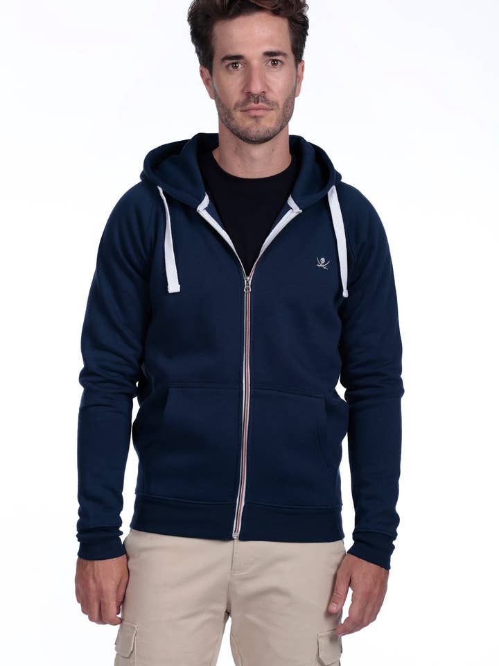 Men's Zipper Hoodie The Time Of Bocha DENIM for wholesale by The Time of Bocha