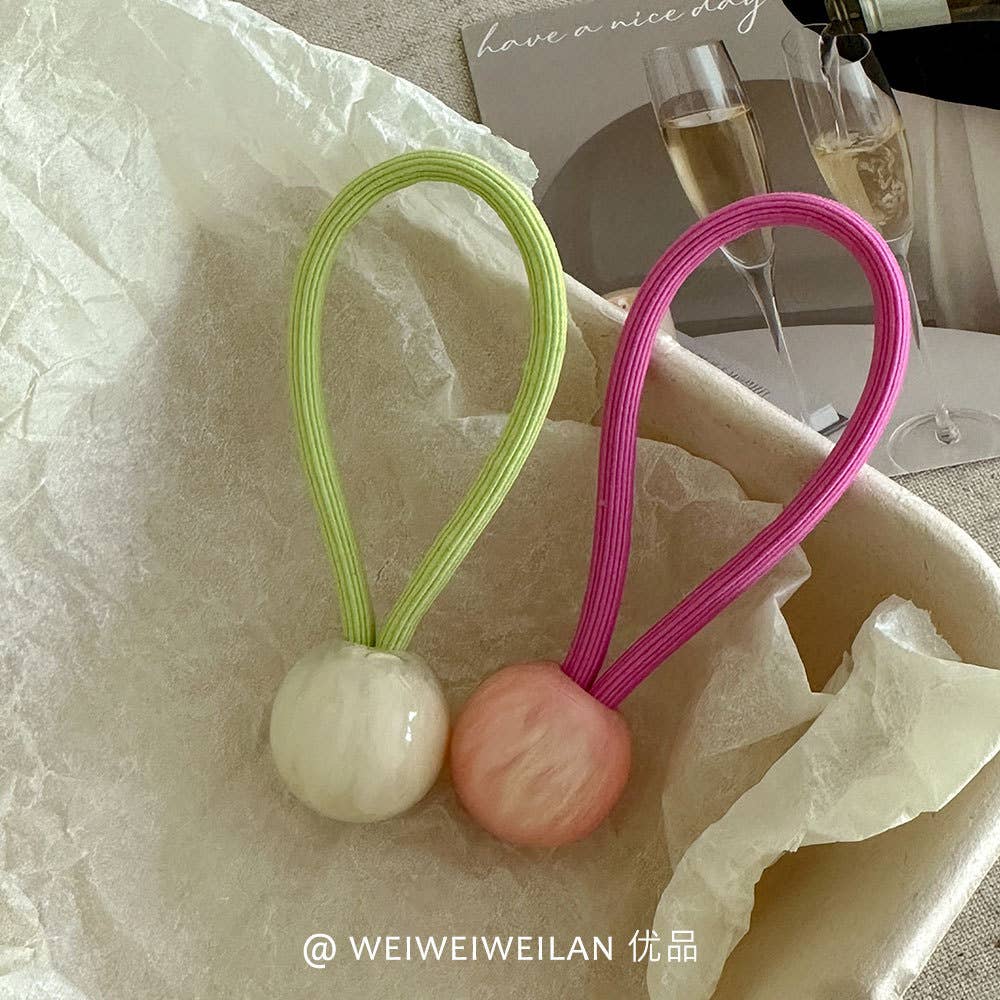 XO Fashion - Wholesale Hair Tie - HT6319 Starry Sky Blooming Ball Durable Thick Hair Tie 3