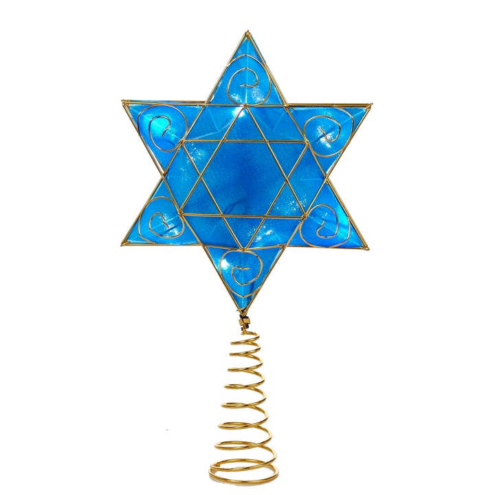 ARBRE HANUKKAH FONCTIONNANT SUR PILES AVEC LUMIÈRES LED pour la vente par Kurt S. Adler, Inc.
