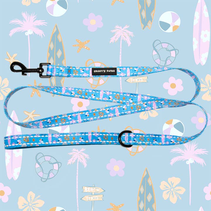 Reflective 5ft Lead - Surf's Pup for wholesale by Groovy Paws