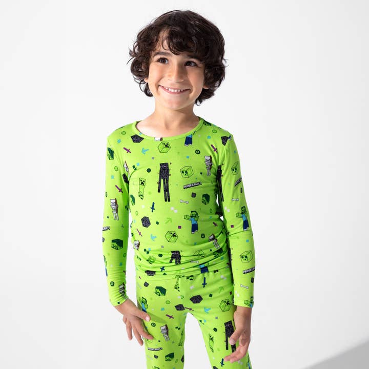 Bellabu Bear - Wholesale Sleepwear Set - Kids - Minecraft Mob Squad Bamboo Kids Pajamas11