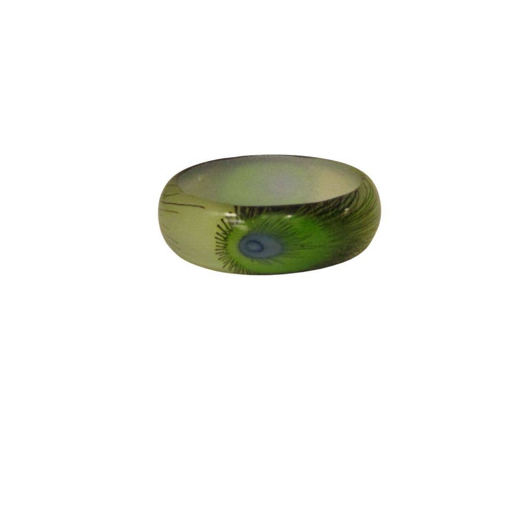 Shastra Home - Wholesale Bangle Bracelet - Dwarka Green Peacock Designed Resin Bangle1