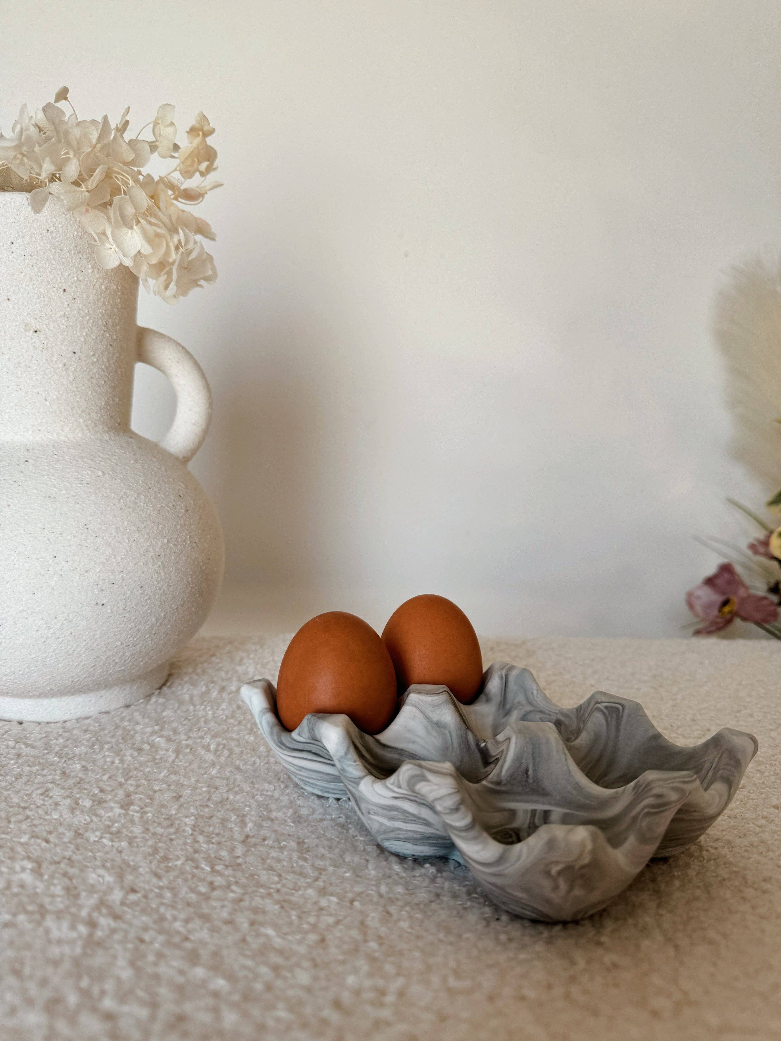 My Milky Candle – wholesale Dekorativ tallrik/fat/skål – Jesmonite äggbricka i valfri färg4