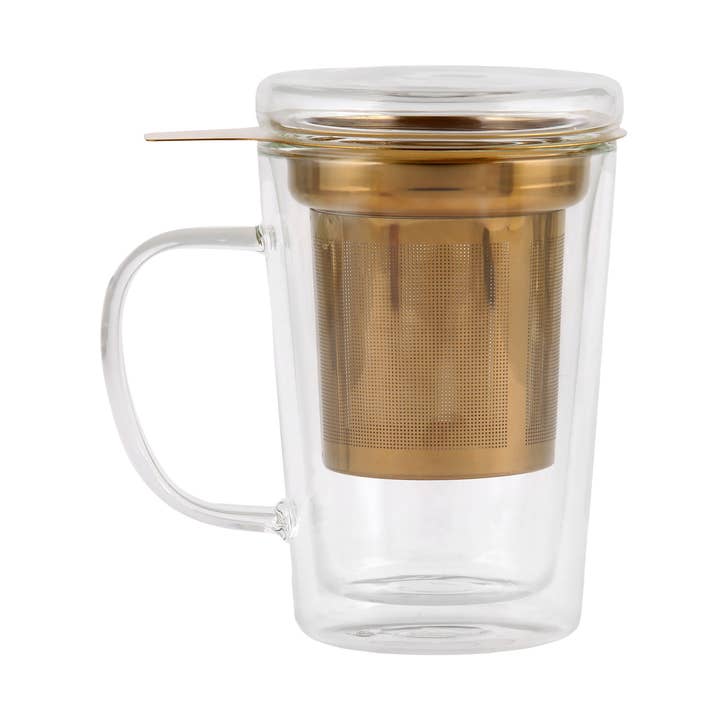 Bicchiere a doppia parete con infusore 300ml AMO 29378 per la vendita all'ingrosso da parte di Kulig Sp. z o.o.