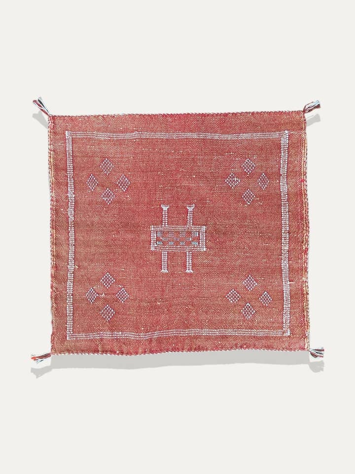 Fodera per cuscino in seta di cactus bianca e zafferano - Tamila per la vendita all'ingrosso da parte di Cokoha