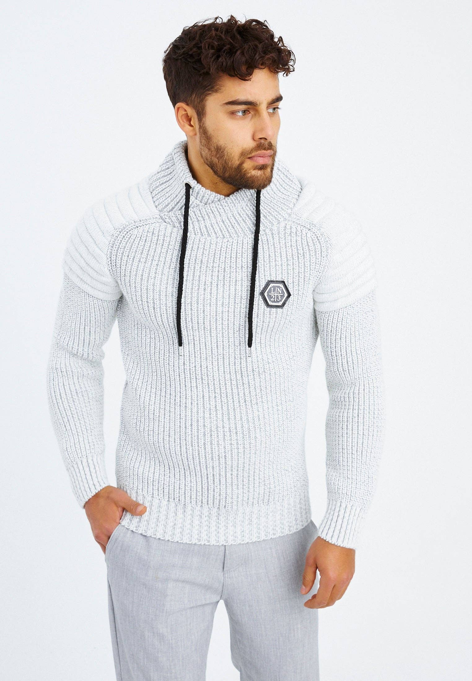 Leif Nelson GmbH - Wholesale Knit Sweater - Men's - Men's Knit Sweater Chunky Knit Shawl Collar LN-523523