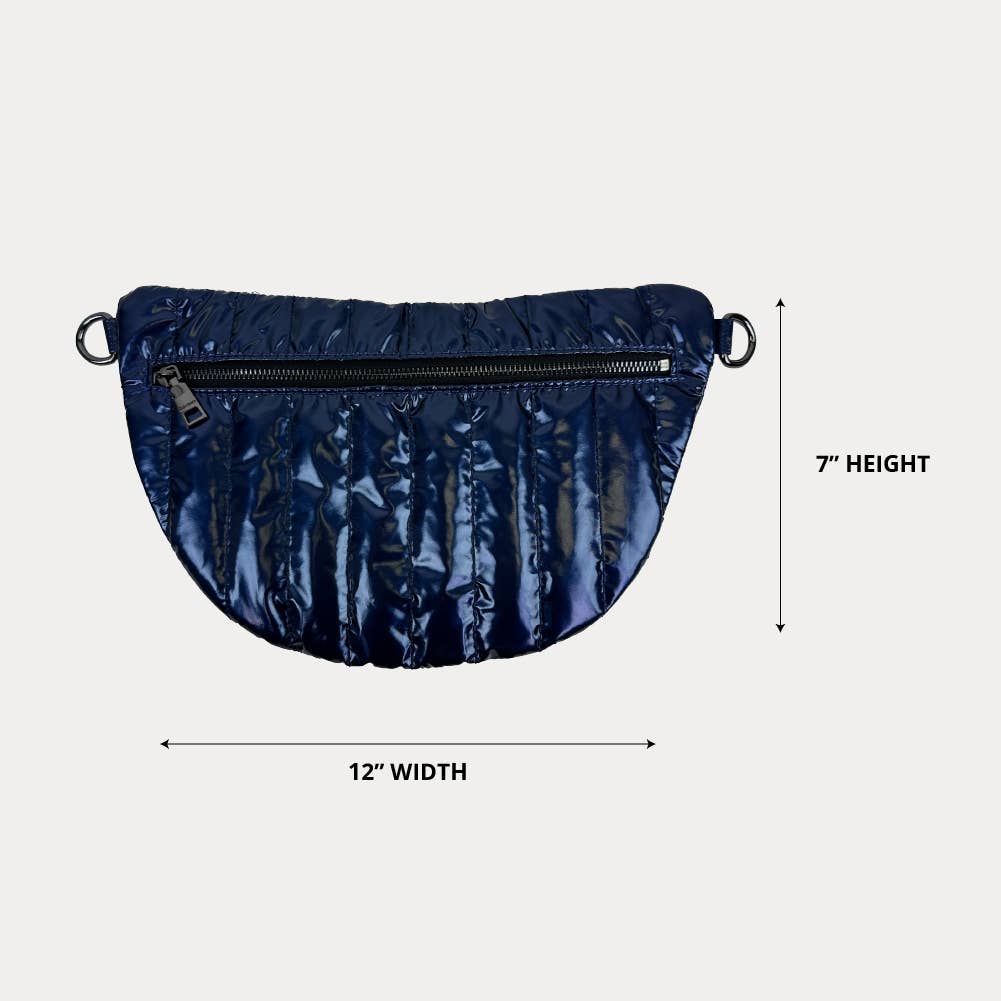 AHDORNED - Wholesale Belt Bag - Women's - Reese Quilted Sling/Waist Bag w/Black Resin Chain & 2" Solid6