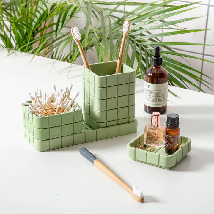 Block Design - Wholesale Toothbrush Holder - Tile Toothbrush Holder